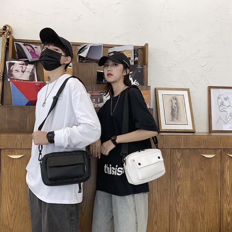 Men's pu Shoulder Bag Trendy Brand Men's Crossbody Bag Postman Men's Bag Cross-border Backpack Fashion Bag ins Mobile Phone Bag