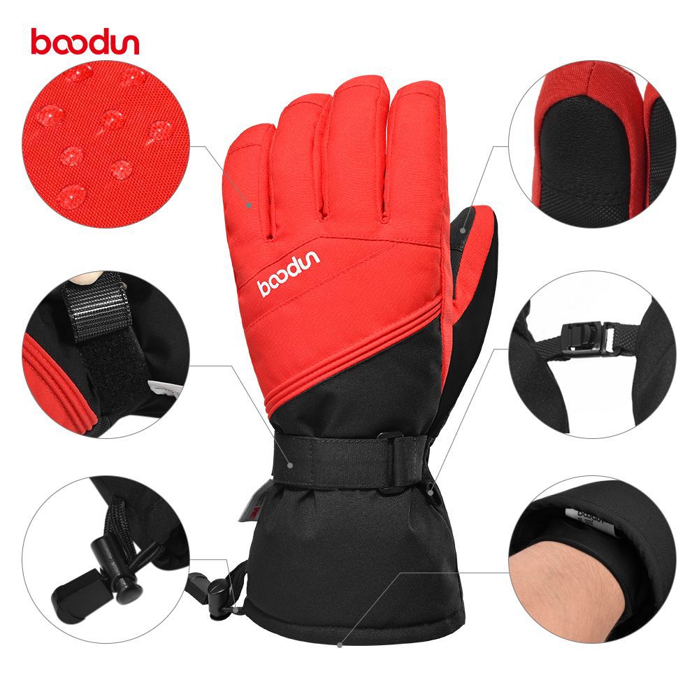 Bodun/Bodun winter New outdoor ski gloves 3m plus velvet lining mountaineering Waterproof warm gloves