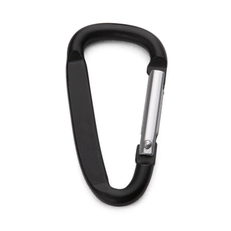 Factory supply high quality No.5 D-type flattened aluminum alloy mountaineering buckle outdoor buckle fast hanging key chain