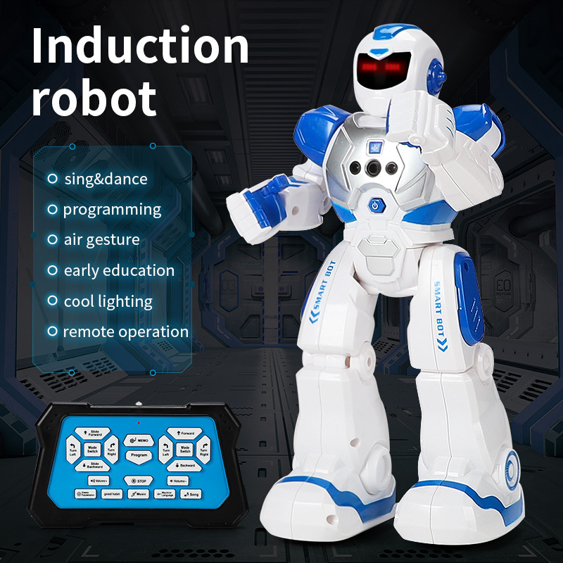 Mechanical Warpolice Intelligent Early Education Robot Cross-border Electric Singing Infrared Sensor Children's Remote Control Toys