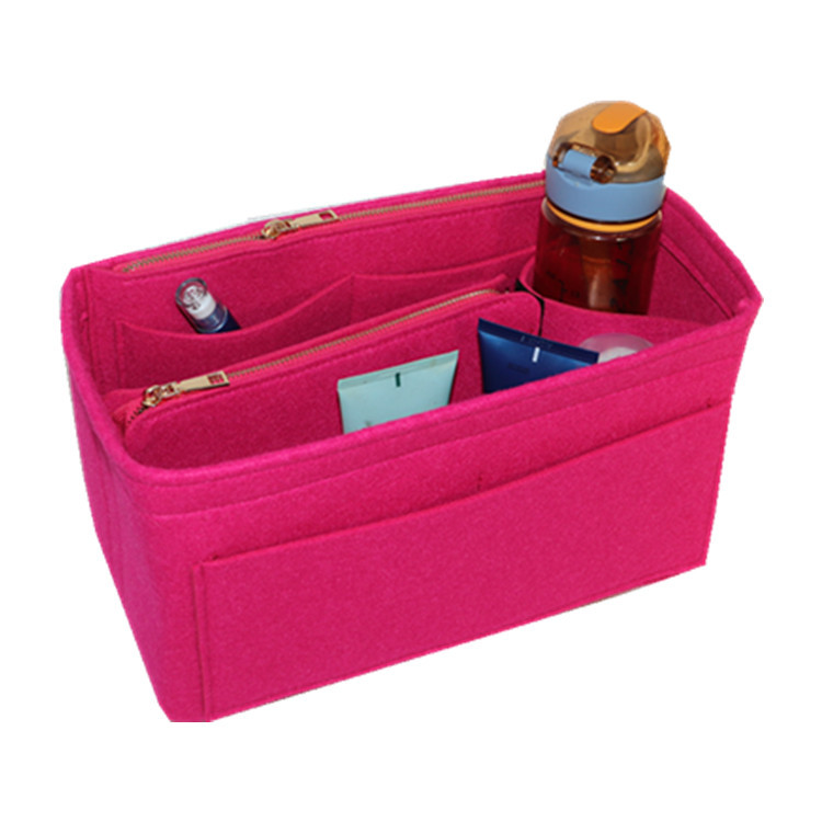 2023 Cross-border New Felt Wash Inner Bag Outgoing Portable Multifunctional Large Capacity Portable Felt Cosmetic Bag