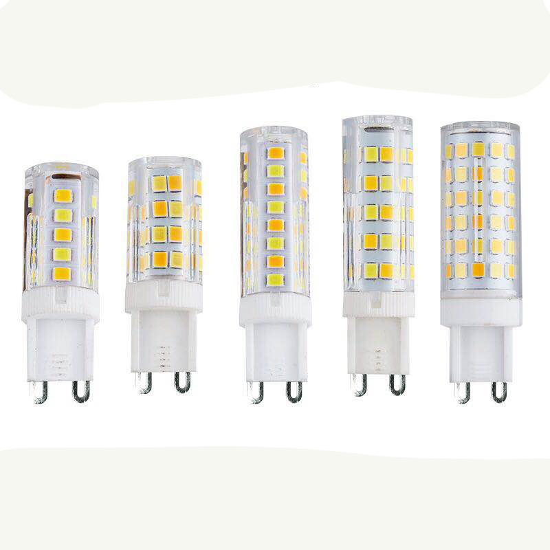 Factory g9 bulb three-color light changing lamp beads ceramic non-strobe two-color corn lamp 57W g4 bulb light source led