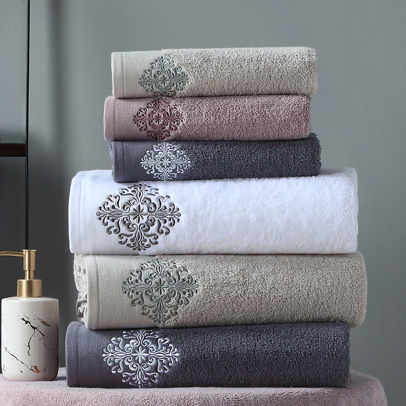 European Style Classical Set Towel Bath Towel Sevina Cotton Towel Adult Face Towel Bath Towel Cotton Absorbent No Hair Drop