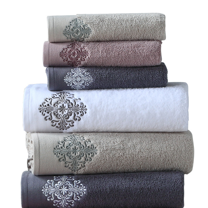 European Style Classical Set Towel Bath Towel Sevina Cotton Towel Adult Face Towel Bath Towel Cotton Absorbent No Hair Drop