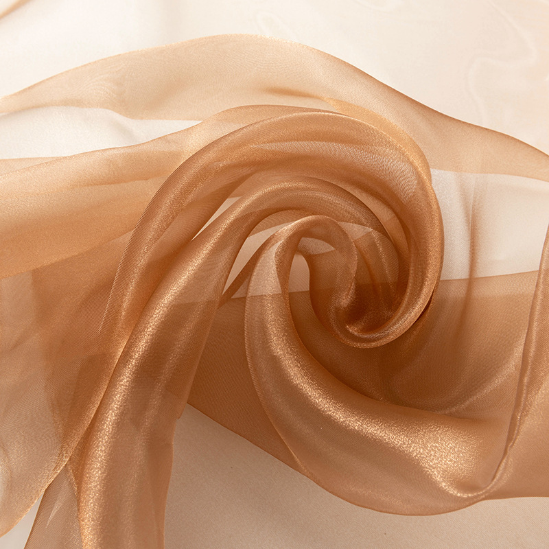 in stock Three Yarn Flash Organza Hard Yarn Stage Fabric Garment Fabric Solid Color Transparent Yarn Wedding Decoration