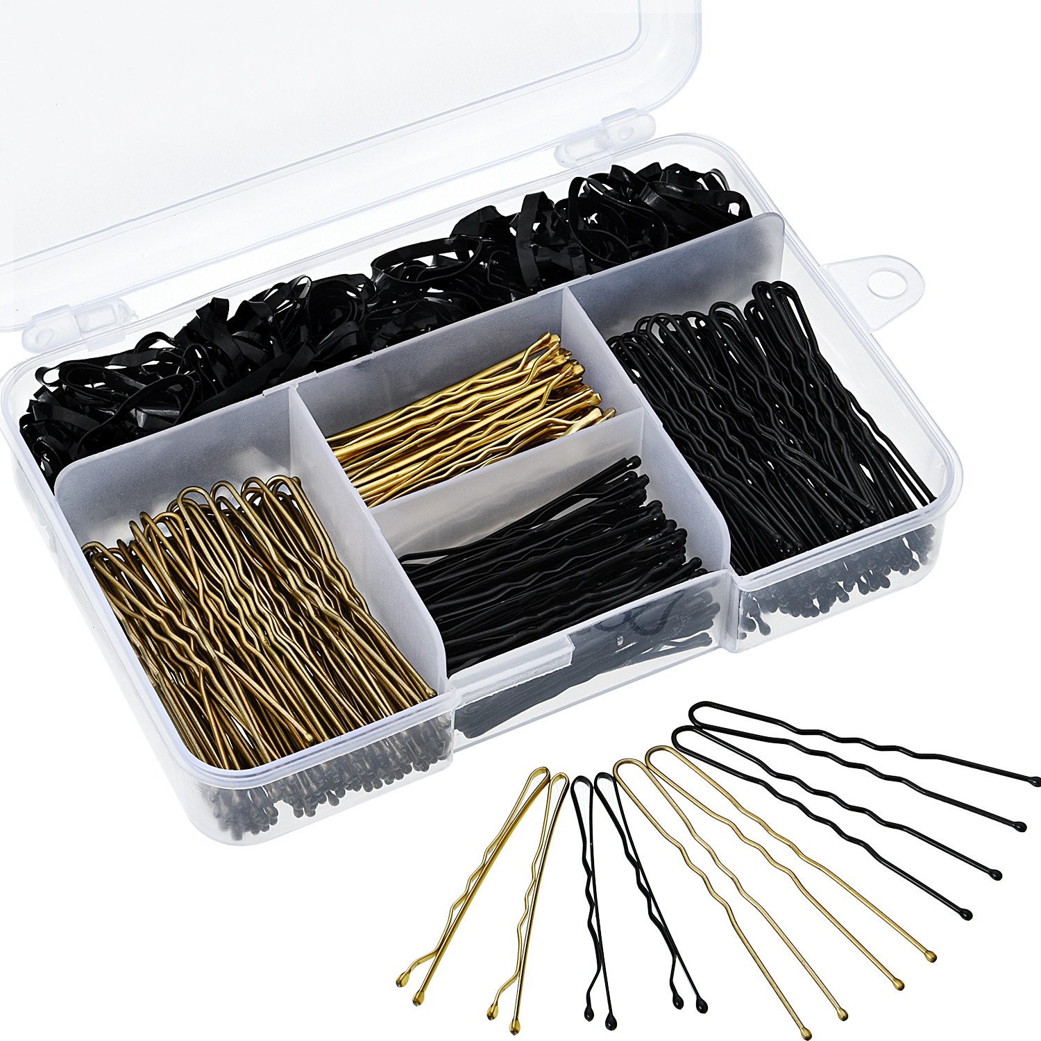 Nouvelle combinaison d'épingles à cheveux en boîte, ensemble de clips noirs en forme de U, ensemble d'épingles à cheveux, boîte entière, coiffure, vente en gros_voghion.com