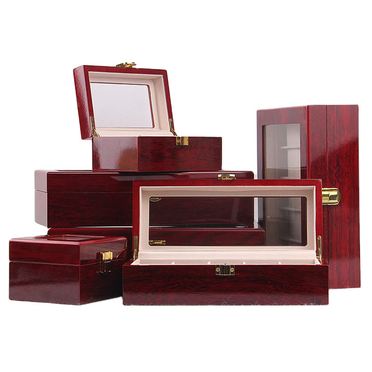Spot wholesale paint wooden watch storage box piano paint watch jewelry box wooden jewelry packaging box