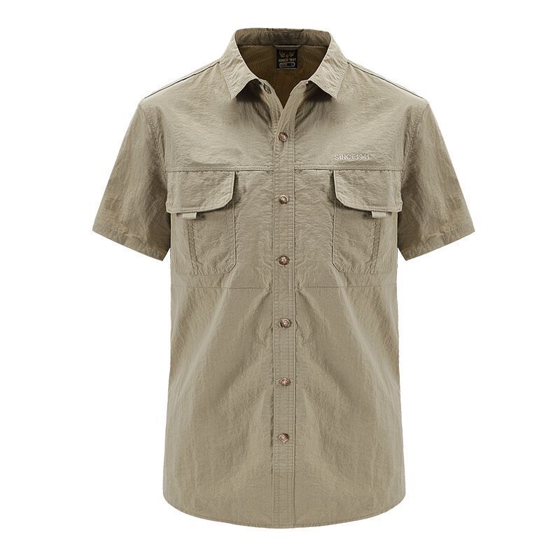 Cross-border AliExpress Long-sleeved Shirt Men's Spring and Summer Outdoor Shirt Quick-drying Clothes Men's New plus size Work Clothes 102