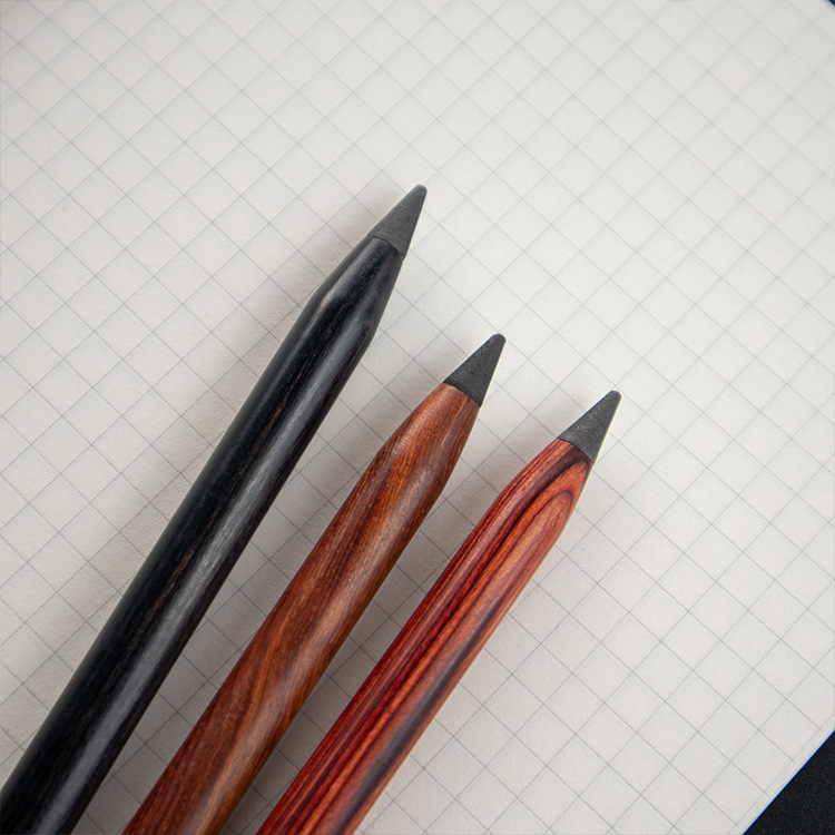 Manufacturer sandalwood eternal pencil metal pen business gift pen no ink can not finish writing pencil in stock supply