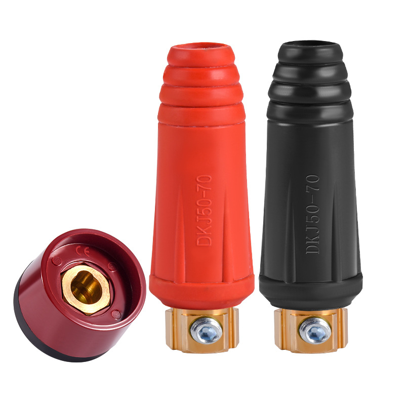 Electric welding machine quick connector DKJ25-35-50-70 square cable connector all copper European fast plug socket