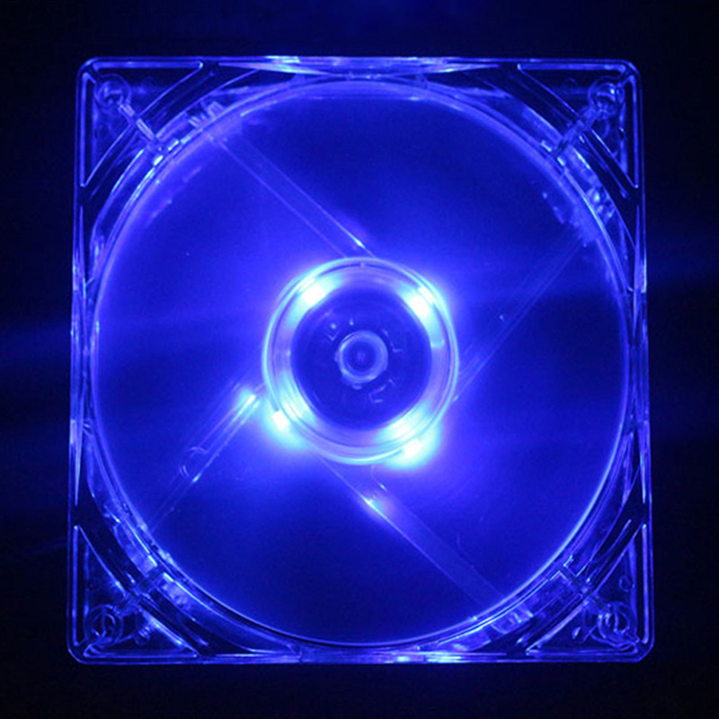 Factory Direct sales 8025 8CM LED light fan computer chassis fan transparent chassis cooling fan