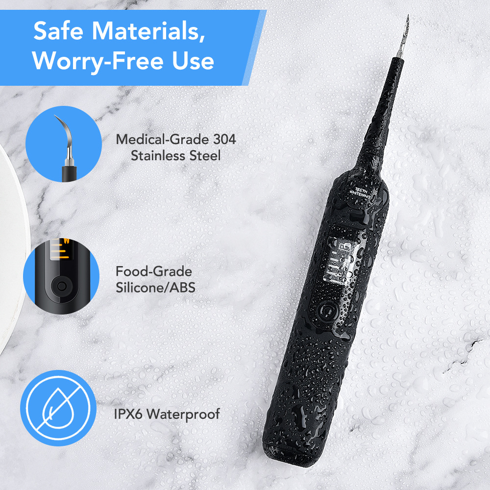 Cross-border intelligent electric dental cleaner LED luminous 5-speed mode dental cleaning and beauty instrument household portable dental cleaner
