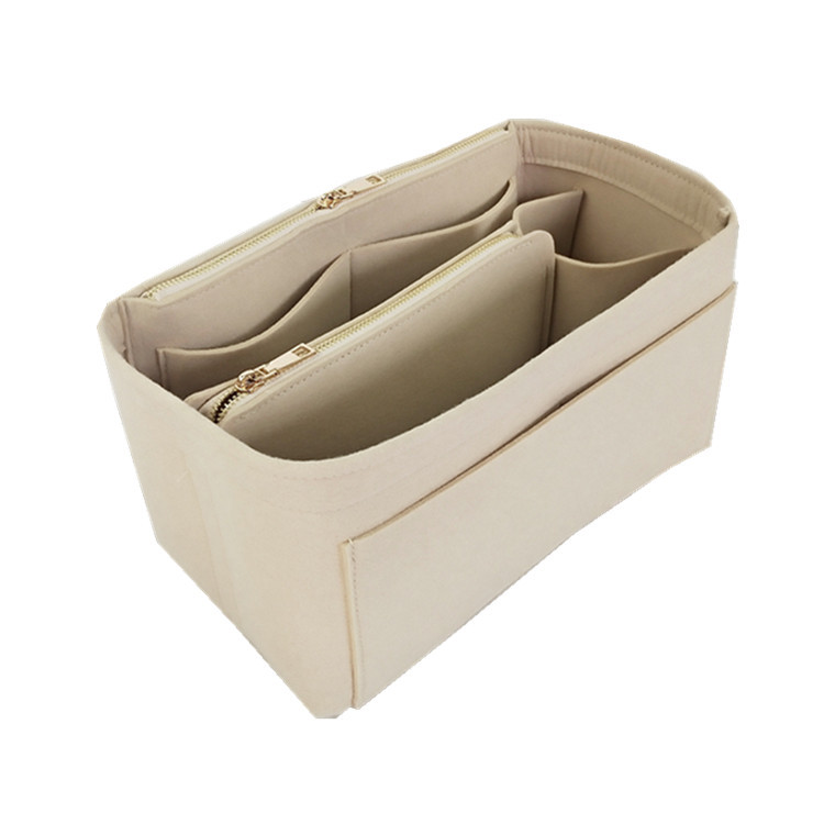 2023 Cross-border New Felt Wash Inner Bag Outgoing Portable Multifunctional Large Capacity Portable Felt Cosmetic Bag