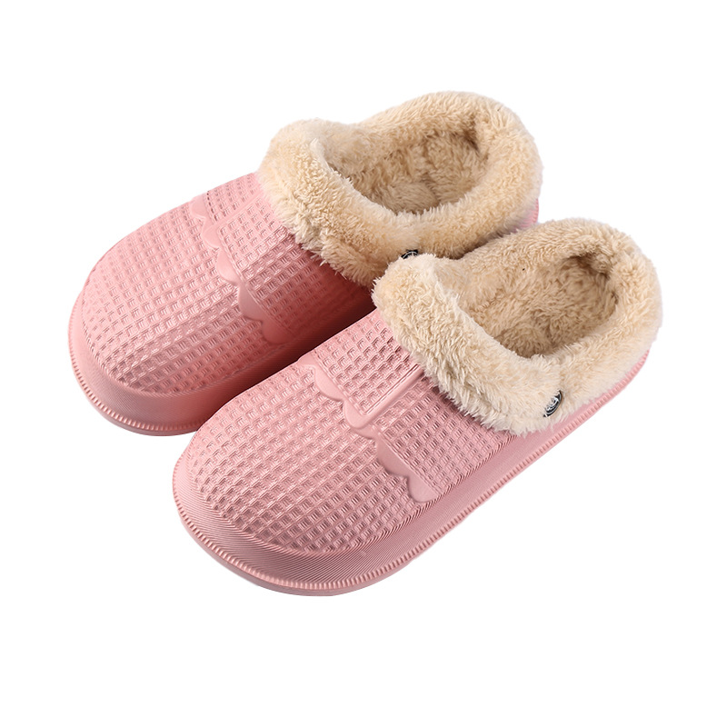 Detachable home cotton slippers autumn and winter Lidole waterproof cotton shoes EVA warm outdoor Two-wear thick-soled cotton slippers