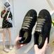 European station 2021 autumn new full diamond sponge cake thick bottom sports casual shoes Net famous leather women's shoes tide shoes
