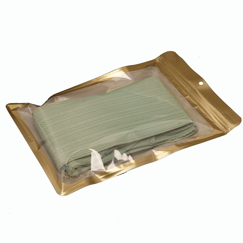 Spring and Autumn leggings packing bag underwear socks self-sealing transparent bag pantyhose towel bag Golden wholesale bag