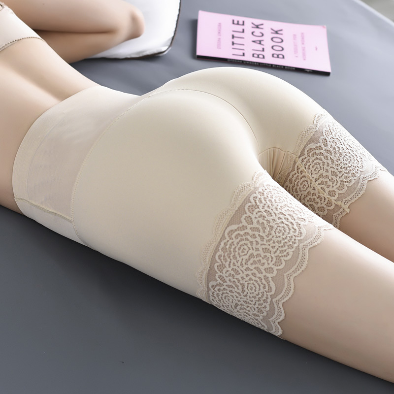 High Waist Belly Tight Safety Pants Women's Summer Anti-running Non-curling Panties Two-in-One Waist Base Safety Pants