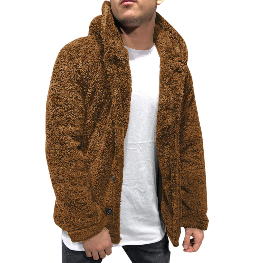 2023 foreign trade cross-border autumn and winter season men's hooded solid color coat sweater European and American fashion trend men's spot
