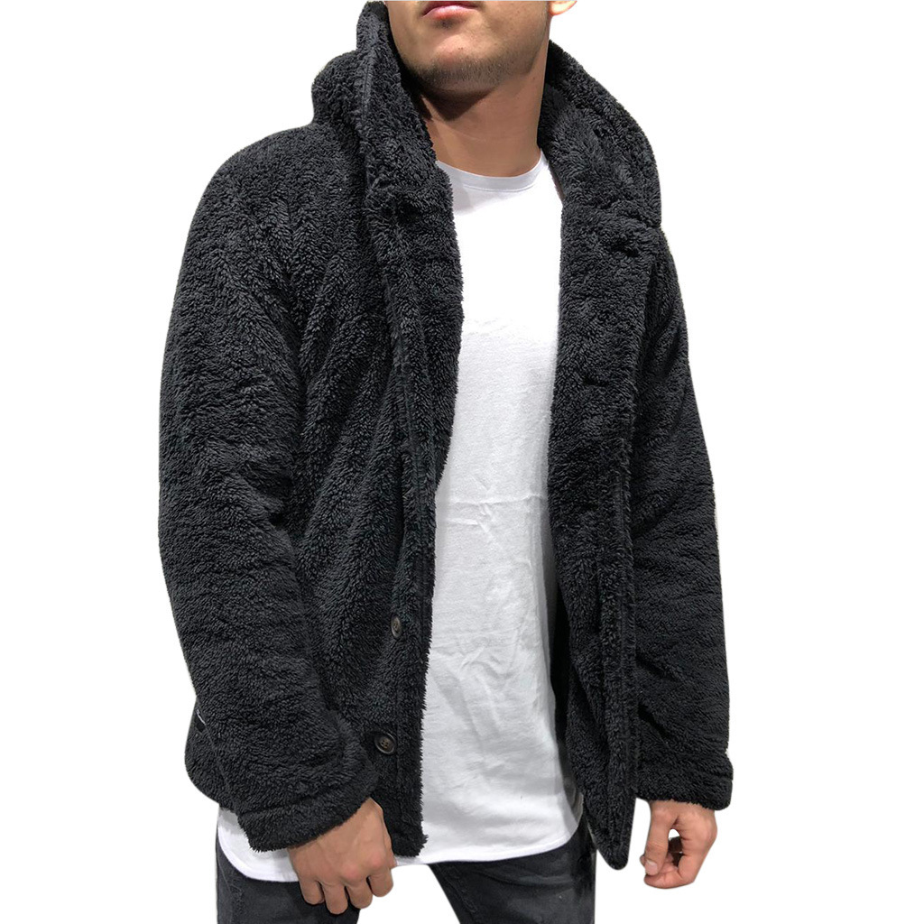 2023 foreign trade cross-border autumn and winter season men's hooded solid color coat sweater European and American fashion trend men's spot