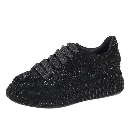European station 2021 autumn new full diamond sponge cake thick bottom sports casual shoes Net famous leather women's shoes tide shoes