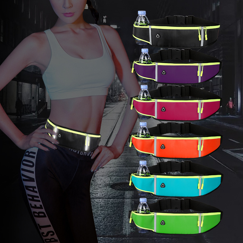 Sports Waist Bag Running Mobile Phone Bag Men's and Women's Pin-fit Outdoor Equipment Waterproof Invisible Ultra-thin Mini Waist Bag