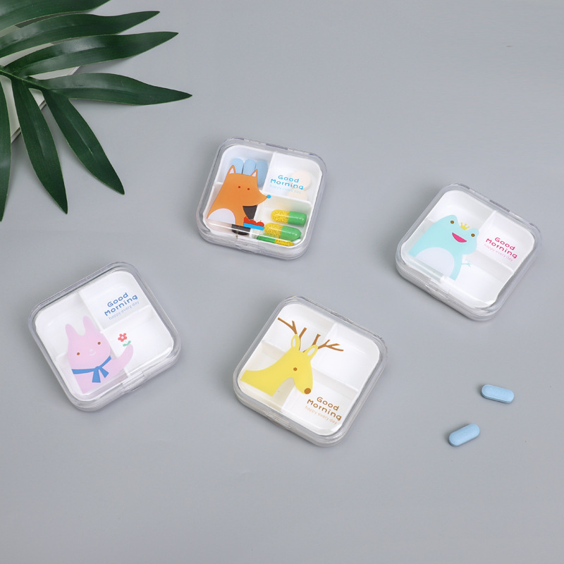 Bao Bao Bao Cartoon Student Flip Cover Portable Storage Box Travel Portable Storage Box Jewelry Small Objects Storage Box