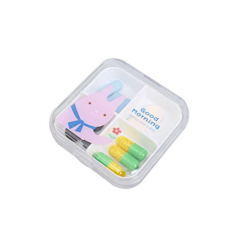 Bao Bao Bao Cartoon Student Flip Cover Portable Storage Box Travel Portable Storage Box Jewelry Small Objects Storage Box