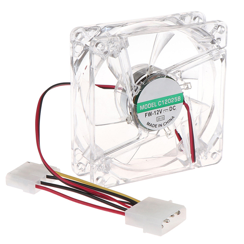 Factory Direct sales 8025 8CM LED light fan computer chassis fan transparent chassis cooling fan