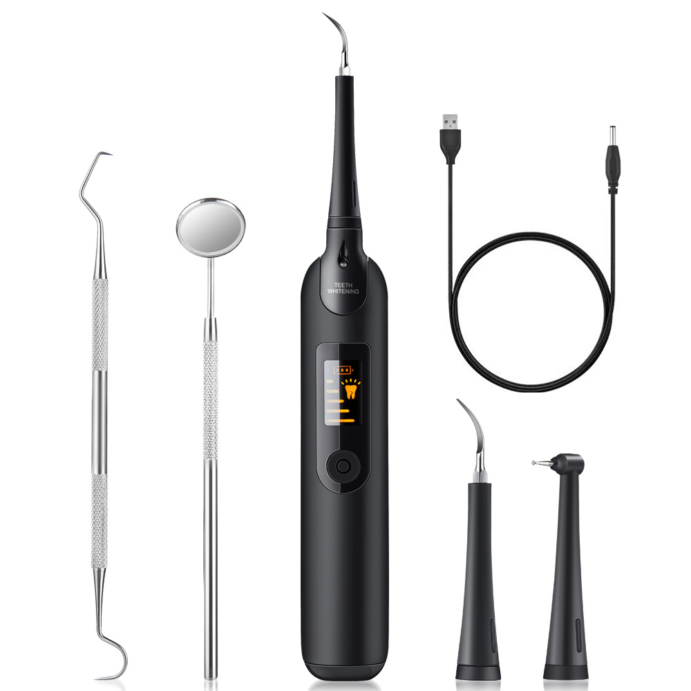 Cross-border intelligent electric dental cleaner LED luminous 5-speed mode dental cleaning and beauty instrument household portable dental cleaner