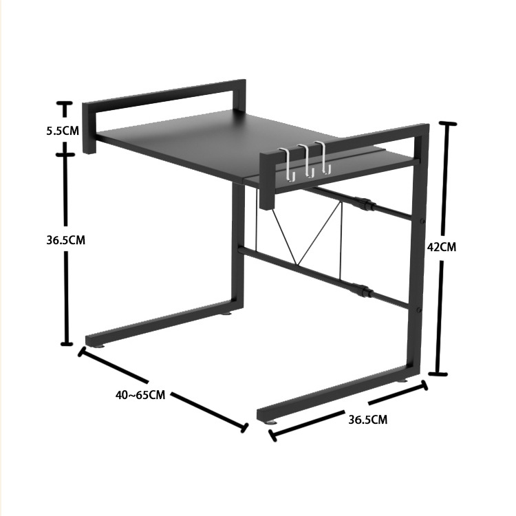 厨房微波炉置物架可调节伸缩台面电饭煲多层落地烤箱架厨房收纳架