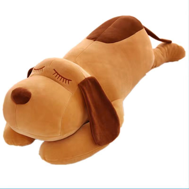 Cute lying dog plush toy down cotton dog doll children sleeping soft pillow rag doll activity gift