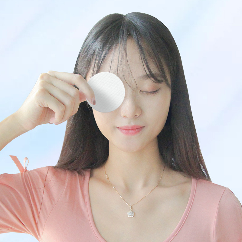 Factory wholesale cotton thickened Pearl pattern makeup cotton disposable round cleansing towel makeup remover cotton pad