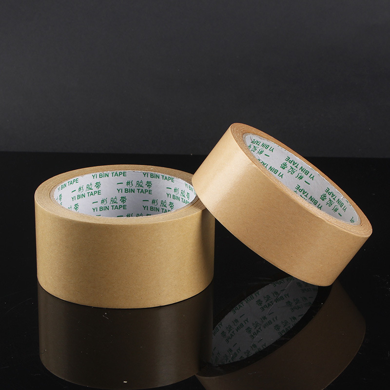 Water-free kraft paper tape decorative painting water mounting photo frame fixed carton sealing packaging writable Kraft tape