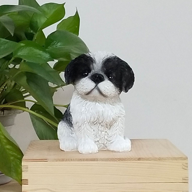 かわいいシーズー犬の装飾品ペットモデル工芸品ルームホームデコレーション樹脂シミュレーション小型犬|undefined