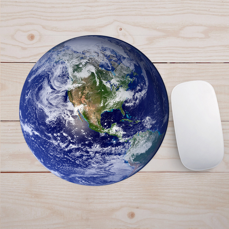 Factory direct 20 round planet Mouse Pad natural rubber spot can come to map on behalf of the Mouse Pad