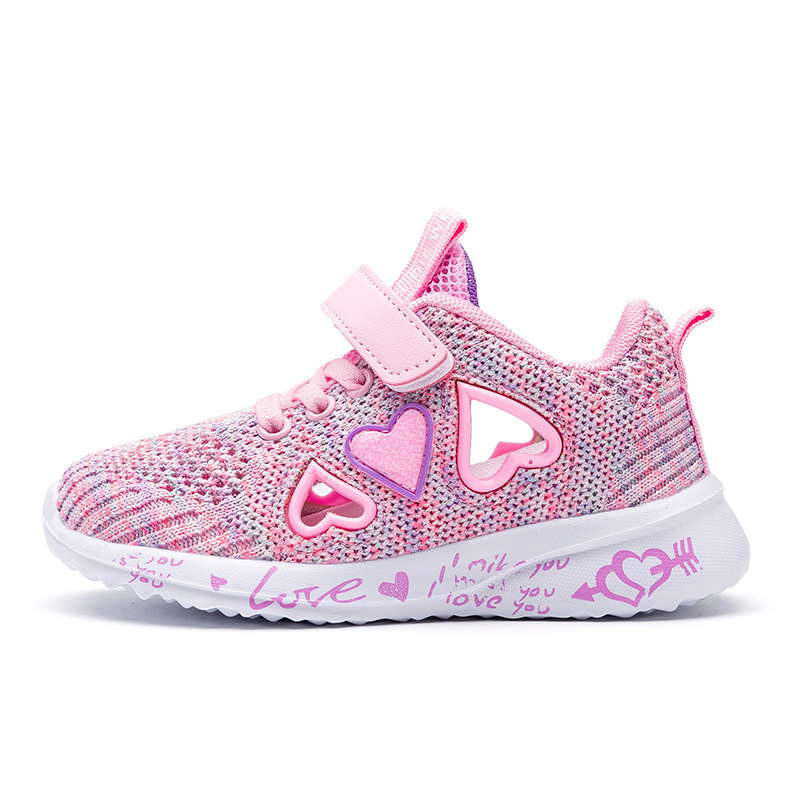 26-37 New Children's Shoes Women's Breathable Flying Weaver Student Casual Shoes Children's Students Flat sneaker Summer