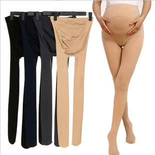 Spring and autumn women's thick stockings pregnant women's belly pants adjustment buckle 120D velvet bottoming pantyhose manufacturers wholesale