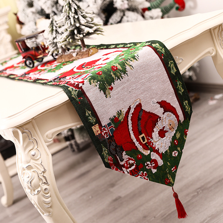 Noel yeni yaratıcı Noel masa örtüsü oturma odası yemek masası giydirme ev giydirme_voghion.com