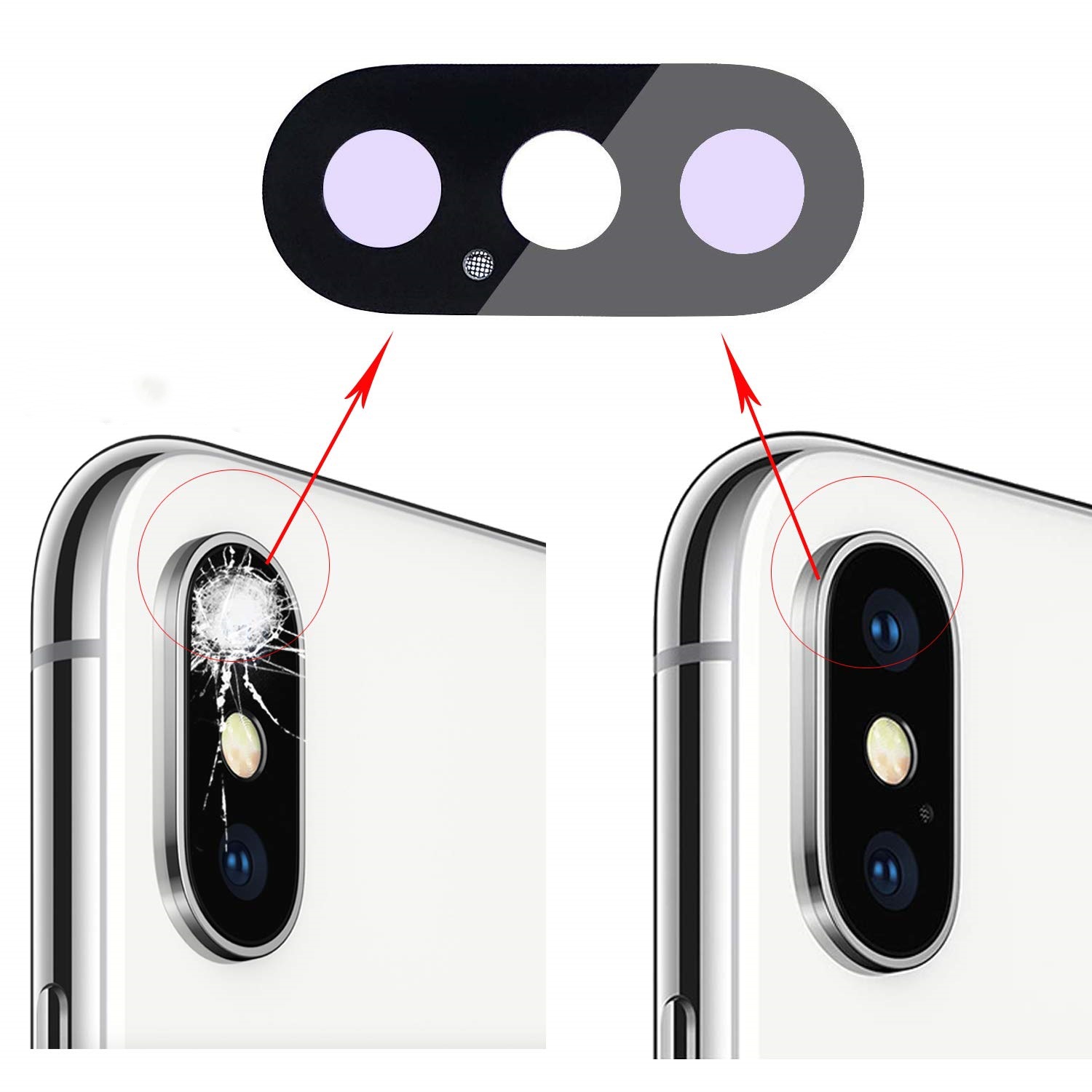 Apple lens glass for iPhone camera mirror 14Pro protective cover 13 frame cover 12 with adhesive