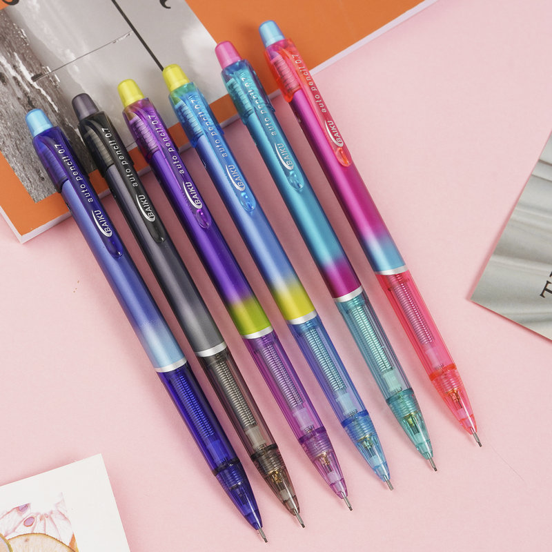 Baiku good pen 0.5mm plastic cute activity pencil student children stationery writing automatic pencil wholesale