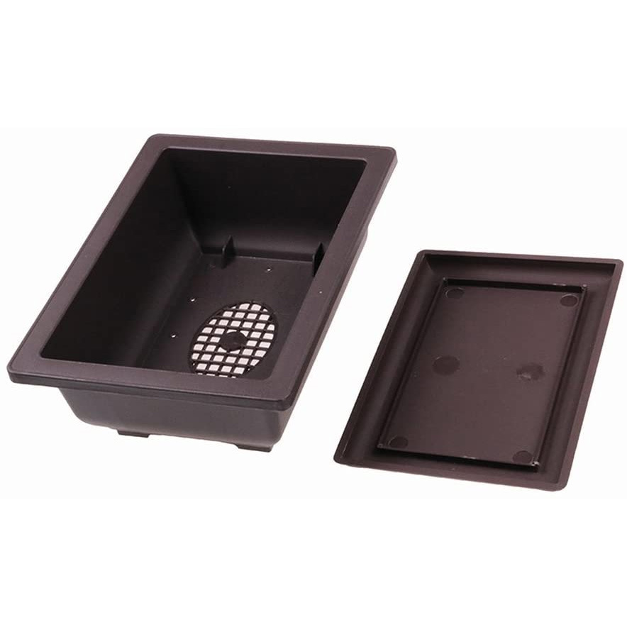 Amazon square rectangular imitation purple sand flower pot bonsai pot small potted plastic flower pot wholesale fleshy flower pot