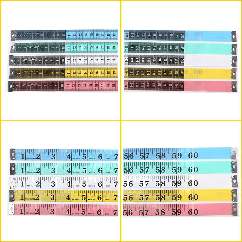 In stock five-color yin and yang version tailor ruler 150cm 60inch color tape ruler widened thickened measuring ruler soft ruler