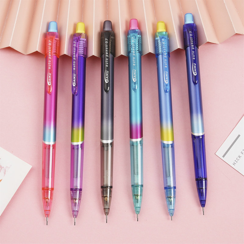 Baiku good pen 0.5mm plastic cute activity pencil student children stationery writing automatic pencil wholesale