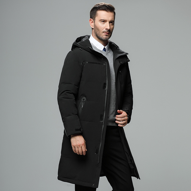 Cross-Border New down jacket men's mid-length men's winter thickened jacket middle-aged and elderly men's casual jacket 866