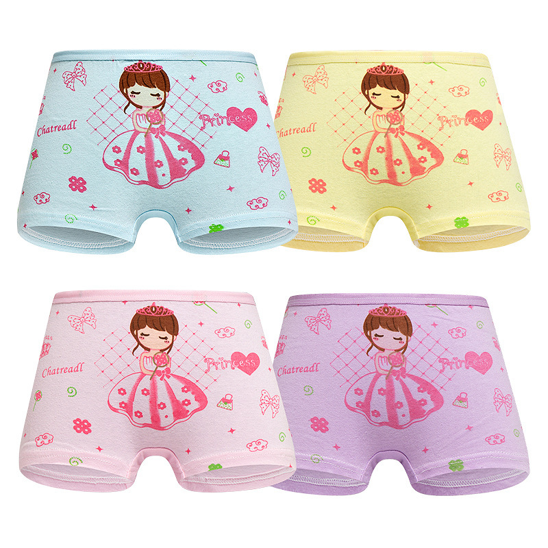 New Arrival Cute Princess Children's Cotton Underwear Girls' Boxer Boxer Pants Baby Baby Underwear