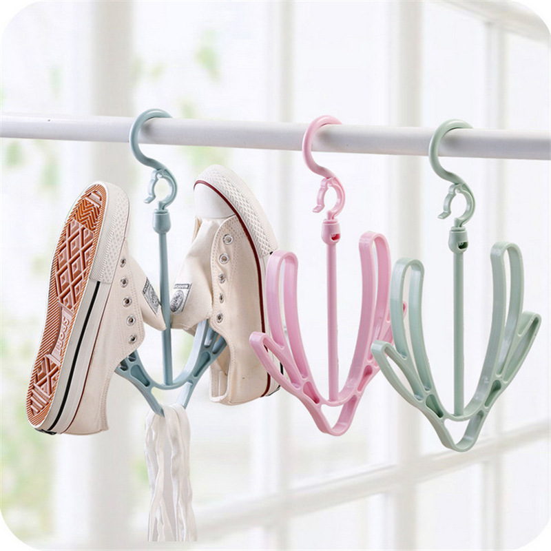 Plain Windproof Shoes Drying Rack Drying Rack Balcony Shoes Drying Hanger Hook for Shoes