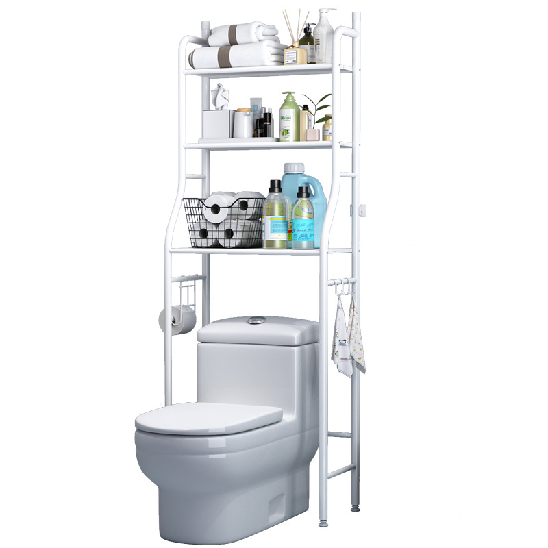 Toilet Bathroom Toilet Storage Rack Floor Toilet Punch-free Washing Machine Storage Toilet Sundries Basin Rack