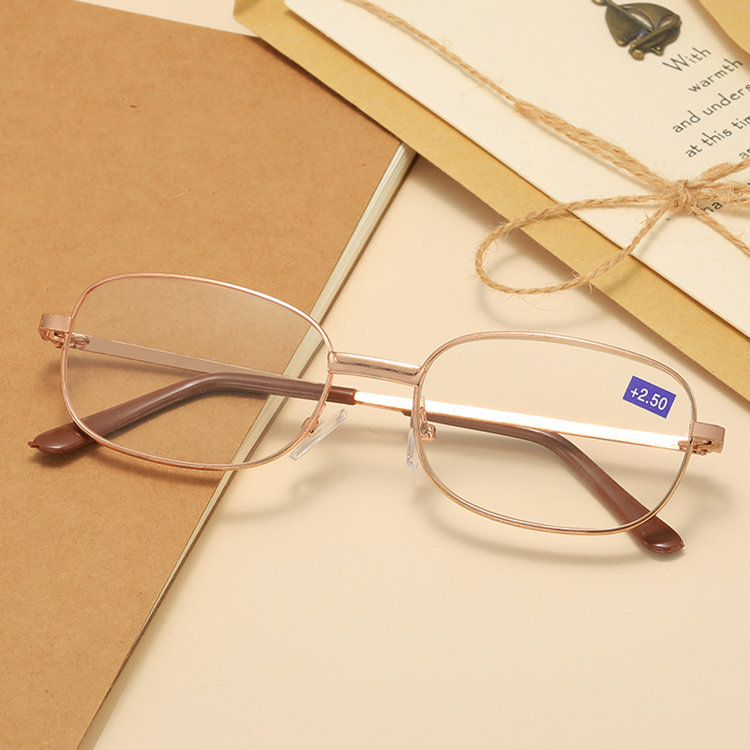 Set up a stall to walk the river and lake reading glasses iron frame metal clear reading glasses full frame resin reading glasses spot wholesale