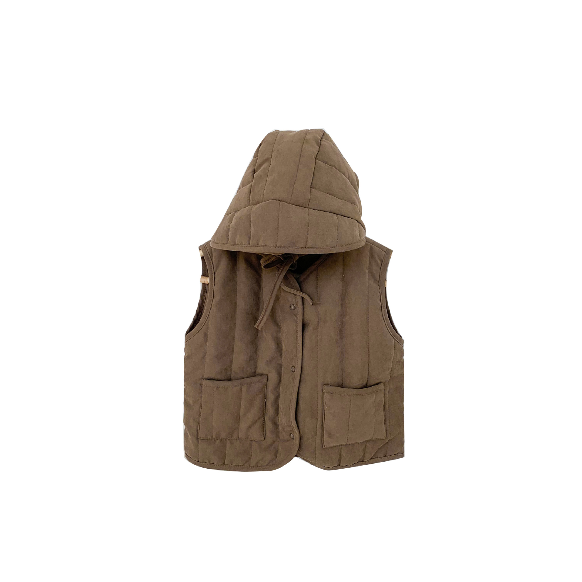 Korean Style Autumn and Winter Baby's Outer Wear Small Vest Solid Color Quilted Baby Vest Cotton-padded Coat Thickened Warm Children's Cotton Jacket