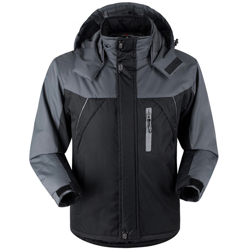 Winter Outdoor Couple's Charge Cotton Coat Thickened Windproof Warm Jacket plus size Tooling Charge LOGO Labor Protection Clothing